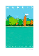 Ilustración A5/A4 Estanque del Retiro de Kike Ibáñez