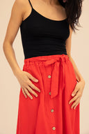 Falda rojo verano 26 MÃE