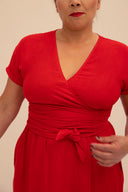Vestido Rojo cruzado verano 26 MÃE