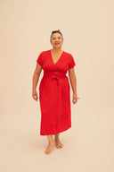 Vestido Rojo cruzado verano 26 MÃE