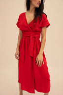 Vestido Rojo cruzado verano 26 MÃE