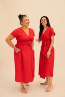 Vestido Rojo cruzado verano 26 MÃE