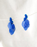  Pendientes impresos en 3d, color azul,
 materiales reciclados, accesorios funcionales