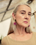 MRLASPIUR-LELIA, diseño de pendientes colgantes, con flores color rosa, moda española, moda femenina