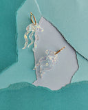 Pendientes Mitumi con forma de  Medusa, aro dorado, diseño divertido, moda española