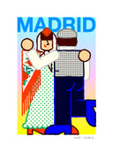 Ilustración A5/A4 Chulapa y chulapo de Kike Ibáñez