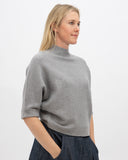 Jersey punto cuello alto gris MÃE