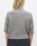 Jersey punto cuello alto gris MÃE