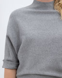 Jersey punto cuello alto gris MÃE