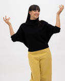 Jersey punto cuello alto negro MÃE