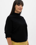 Jersey punto cuello alto negro MÃE