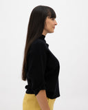 Jersey punto cuello alto negro MÃE