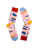 Calcetines Luján Marcos Collage - peSeta, diseño colorido con formas y lineas. estampados textiles, tiendas en Madrid