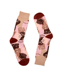 Calcetines Pieles - peSeta, color beige y bordó, estampado puños en alza color piel de todos los tonos, tallas reales, ropa favorecedora