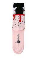 calcetines Carne Cruda - peSeta, diseños divertidos rosa negro y blanco, estampado hueso y piel, moda original, estampados originales tallas reales, ropa favorecedora, Estilo sostenible Madrid, Regalos creativos en Madrid