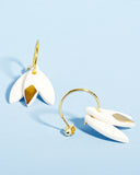 Pendientes Porcelana Pétalo Blanco lustre - peSeta, accesorios estampados,
materiales sostenibles, materiales reciclados