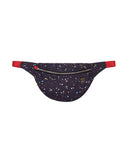 bolso-riñonera espacial con cierre delantero, cinta regulable, estampado original del espacio y las constelaciones, moda lentita, moda española, marca unisex