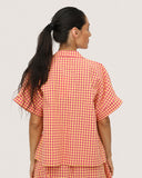 Camisa Ilheus Vichy Mango-Ciruela