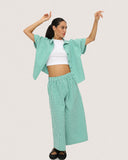 Camisa Ilheus Vichy Menta Manzana