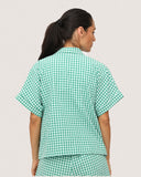 Camisa Ilheus Vichy Menta Manzana