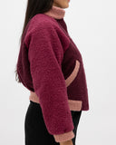 Chaqueta bomber tricolor cereza