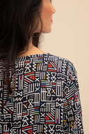 Camisa estampada de manga francesa Dolo Casamance