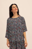 Camisa estampada de manga francesa Dolo Casamance