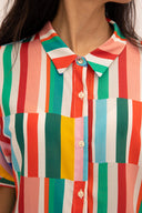 Camisa estampada de manga corta Ilheus Rayas