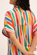 Camisa estampada de manga corta Ilheus Rayas