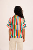 Camisa estampada de manga corta Ilheus Rayas