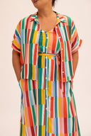 Vestido de tirantes Oliva Nova Rayas