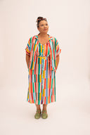 Vestido de tirantes Oliva Nova Rayas