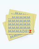 Postal MMMMadriz amarillo de Luján Marcos