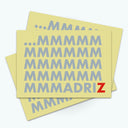 Postal MMMMadriz amarillo de Luján Marcos