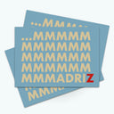 Postal MMMMadriz azul de Luján Marcos