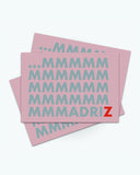 Postal MMMMadriz rosa de Luján Marcos