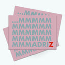 Postal MMMMadriz rosa de Luján Marcos