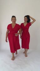 Vestido Rojo cruzado verano 26 MÃE