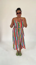 Vestido de tirantes Oliva Nova Rayas