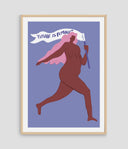 Miss Poppy illustration Future is female pink