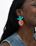 Viva pendientes frutas y flores albaricoque