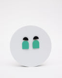 Viva pendientes geométrico chica aguamarina