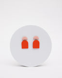 Viva pendientes geométrico chica naranja