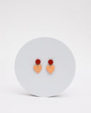 Viva pendientes geométrico corazón rosa