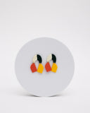 Viva pendientes geométrico cuatricolor amarillo