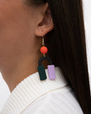 Viva pendientes geométrico móvil negro